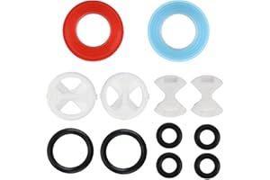 CLYDEWY Kit de remplacement de cartouche de robinet de robinet 12 pièces pour mitigeur avec disques en céramique 1/2 tour joints toriques en silicone pour réparation de robinet d'évier de cuisine