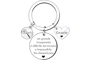 VZIUYTRE Portachiavi regalo maestra fine anno regalo maestra Portachiave maestre idee regalo per insegnante professoressa Porta chiavi insegnanti originale regalo maestra asilo elementare medie…