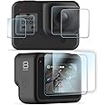 FitStill - Pellicola protettiva per GoPro Hero 8 (solo nero), Hero 8HD (2018), ultra trasparente in vetro temperato + protezi