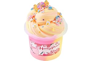 OKAYBEE Dual Color Butter Slime, Super Soft and Non-Sticky Premade Slime for Kids, Sensory Toys for Girls and Boys Ages 8-12, Slime Party Favors Birthday Easter Hallowmas Gift