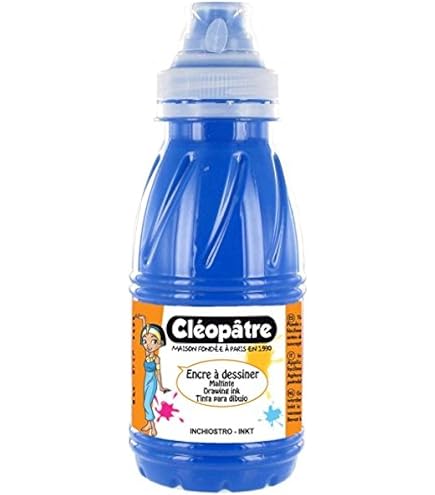 DARWI - DA2300250700C - Un flacon d'Encre à Dessiner transparente et lumineuse - Pour Enfants - Coloris Jaune - 250 ML - DARWI CRISTALINE - Aquarellable après séchage