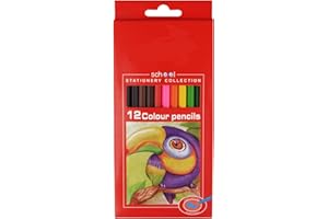Camiki Art 12 Colouring Pencils, Coloured Pencils Drawing Pencils, Oil-based Water-soluble Artist Pencil Set, No Wax, for Kids & Adults Sketching, Doodling, Painting, Writing, Pre-sharpened
