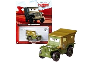 Mattel Selezione Veicoli Racing Style, Disney Cars, Cast 1:55 Veicoli Auto, DXV29N Cars 3 Single:Sarge (CDXV59)