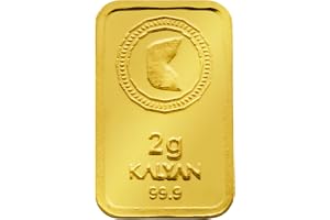 Kalyan Jewellers 24K (999) Lotus Gold Bars -100% Pure, 2 gms