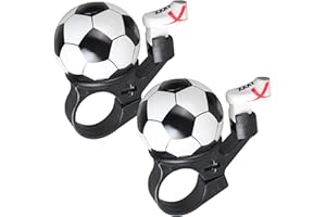 ENAIAH 2 Pièces Sonnette de Vélo Football Sonnette de vélo Sonnette de Vélo pour Enfants Cloche de Vélo Sonnette de Cyclisme, Sonnette Le Son Est Clair Et Fort, pour la Plupart des vélos