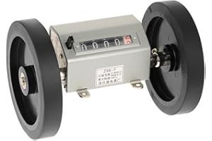 VIKYE Meterzähler, Rollendes Rad 5 Digits 0-9999.9 Längenzähler Max. Geschwindigkeit 350 U/min zum Aufzeichnen von Webarbeiten, Kunststofffolien, Leder usw