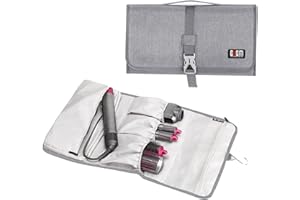 DingGreat Tragbare Reisetasche, Aufbewahrungstasche Tragetasche für Dyson Airwrap Styler Hair Curler und Zubehör (grau)