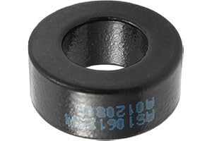 YOKIVE Toroide Nucleo Ferrite, Potenza Trasformatore Ferrite Nucleo Ferrite, Trattenimento Interferenza, Buono per Induttore Bobine (Nero, 27 x 15 x 12mm)