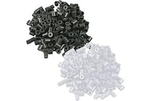 FSSTUD 4000 Pcs 5mm Plastic Fuse Beads Small Ironing Mini Craft Supplies Compatible Perler Hama Beads White Black