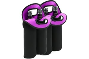 BTSKY 2 pary podwójna butelka izolowana neopren wino szampan butelka torba na zakupy pojemnik na piwo puszki na wodę butelki napoje torba do przenoszenia czarna