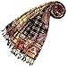 Produktbild Lorenzo Cana Marken Pashmina Damen Schal Schaltuch Stola Umschlagtuch Naturfaser opulentes Muster in harmonischen Farben mit Fransen 70 x 200 cm