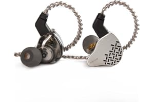 Yinyoo KBEAR Rosefinch IEM-Ohrhörer, In-Ear-Monitor-Kopfhörer, Audiophile Ohrhörer, kabelgebundener HiFi-Bass für Musiker, Isolationskopfhörer für Schlagzeuger, Sänger, Bühne (Schwarz, with Mic)