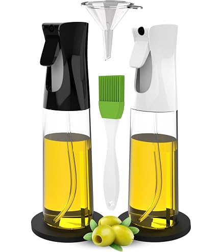 Spray Huile Spray à Huile 180ml TOPDÉCORÉ - Buses Doubles, Échelle Et Brosse Incluses - Cuisine Saine Cuisson Saine Sans Gaspillage