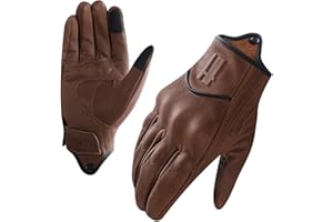 Harssidanzar Womens Goatskin Leather Touchscreen Motorcycle Gloves GL016UK