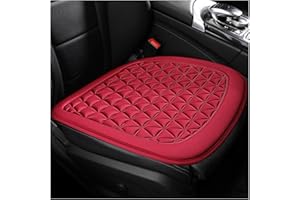 CGEAMDY 2 Pezzi Protezione del Sedile Dell'auto Traspirante E Antiscivolo, Cuscino Anteriore per Sedili Auto Pad con Fondo Antiscivolo, Coperchio Universale per Sedili Auto in Spandex(Borgogna)