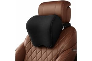 Generisch 2-Pack Kopfstütze Auto, Soft Car Headrest Pillow for Driving with Adjustable Strap, 100% Memory Foam Nackenkissen Auto