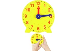 QIANEFFORT clock Yellow Learning Clock for Kids, 24-Hour Tell the Time, Ages 4+