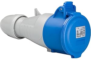 ‎LEGRAND LEGRAND, CEE-Kupplung, 32A blau 3-polig (2P+PE), 6h (230V/16A), Schutzart IP44, IK09, 090106