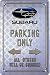 Produktbild Subaru Parking Only Car Auto Wandschild Blechschild 20 x 30 Retro Blech 507