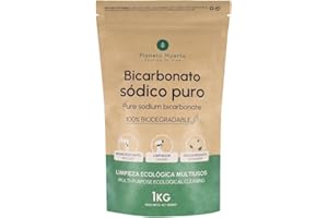 PLANETA HUERTO BONSÁI PLANETA HUERTO | Bicarbonato Sódico 1 kg - Multiusos, Hipoalergénico y Ecológico para Limpieza, Cocina y Más