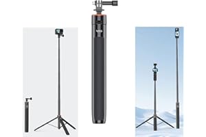 LICHIFIT Wysuwany statyw Selfie Stick do DJI OSMO POCKET 3 / Action 4 regulowana długość 138 cm drążek przedłużający do Insta360 ONE X3 / X2 Action Camera Base Bracket Mount Holder Akcesoria
