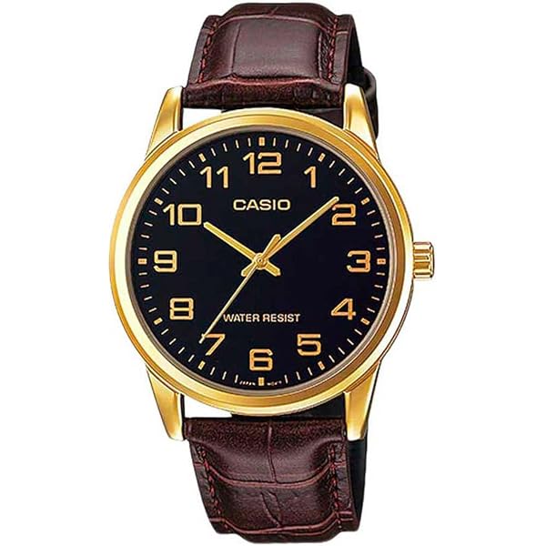 Orologio Casio Per Uomo, MTP-V004L-2B, Cinturino In Pelle Blu Quadrante Blu Con Segna Data Movimento Al Quarzo