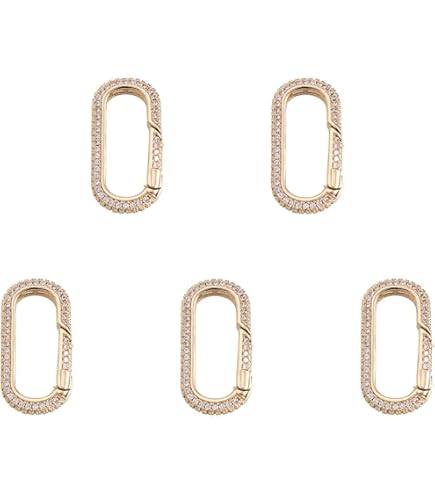 4 Moschettoni Con Vite Di Bloccaggio - Acciaio Inox Dorato - 26 Mm - Per Gioielli, Borse, Portachiavi Fai Da Te - Foto 5