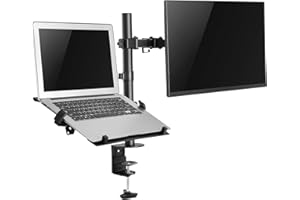 Laptop & Monitor Desk Stand Notebook Desktop Arm Mount Clamp Extension Fully Adjustable Heavy Duty by Allsortsoutlet