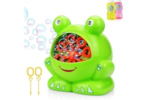 Betheaces NO.321 Bubble Machine with 2 Bottles of Liquid, Automatic Bubble Maker Toys for Kids Boys Girls Baby Toddlers, Bubble Blower 500 Bubbles per Minute Gifts for Indoor Outdoor Garden Game