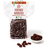 PAKKA - Bio Fairtrade Jumbo Manucca Rosinen 1kg mit 2 – 3 knusprigen Kernen, sonnengetrocknete Manukka Weinbeeren, ungeölt da