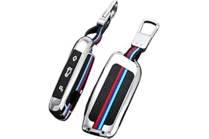 Teenpull Etui na kluczyki samochodowe BMW z breloczkiem do kluczy i pudełkiem na prezent, metalowe etui ochronne 2, 5, 6, 7, X1, X2, X3, X5, X6, GT wodoszczelne etui na klucze