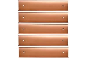 ICOMECN Name Plate Wall Or Door Holder, Office Business Door Sign Holder,-5Pack (Rose Gold, 2x10 inch)