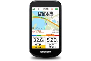 iGPSPORT BSC500 Cykeldator, 3,3-tums pekskärm, kart- och röstnavigering, e-cykelläge, virtuell körning, ANT+BLE, IPX7