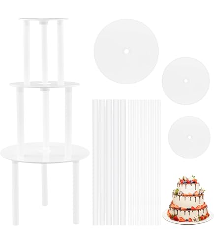 Set 14 Supporti Per Torte A Due Piani - 30 Cm, Riutilizzabili, Per Torte Impilabili - Foto 4