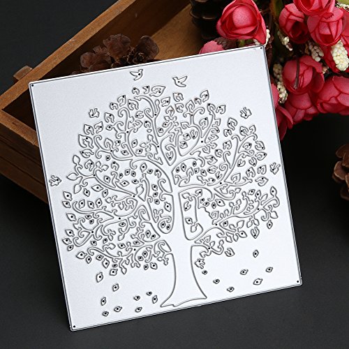 Amazingdeal365 idyllische Baum Metall Form Schablonen Schneiden DIY Dekor Sammelalbum Karten Buchzeichen Lesezeichen als Geschenk für Freunde Geburtstag Kinder,Kindergarten Hobby Schule Handarbeit Unterricht usw. Ein tolles Geschenk! - 2