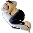 Housse Coussin Grossesse Forme J – Taie Super Douce Rechange, Fermeture Éclair Cachée, Lavable Machine