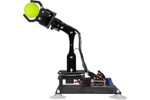 Adeept 5-DOF Robot Arm 5Axis Robotic Kit Compatible with Arduino IDE, DIY STEAM Programming Educational Robot Kit with OLED Display, Processing Code and PDF Tutorial via Download Link