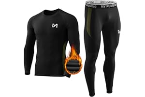 MEETYOO Zestaw bielizny termicznej dla mężczyzn, długa bielizna funkcyjna, oddychająca bielizna sportowa, kombinezon kompresyjny do treningu, jazdy na nartach, biegania, wędrówek