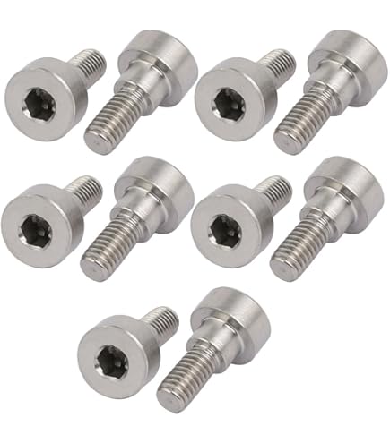 Lot De 5 Vis à épaule Uxcell – M6x16mm, Acier Inox, Filetage Complet, ISO7379