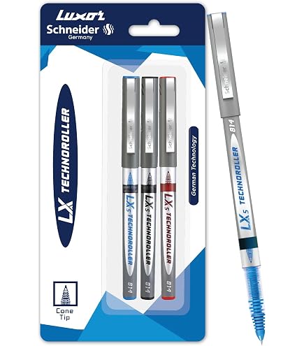 Roller Schneider XTRA 805 Punta Ago 0,5mm - Penna A Sfera Professionale Nera, Made In Germany