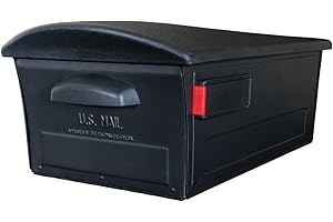 GIBRALTAR MAILBOXES Gibraltar Mailsafe großes Fassungsvermögen rostfrei Kunststoff schwarz, post-mount Mailbox, rskb0000