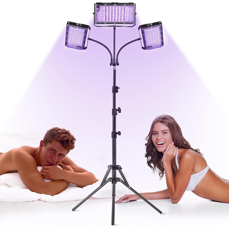 Solarium Für Zuhause - 50W Bräunungslampe, 250 LEDs, Zeitschaltuhr, Für Gesicht & Körper