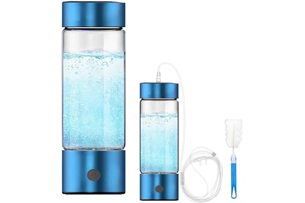Bouteille d'Eau Hydrogène Rechargeable Type-C, Générateur d'Eau Hydrogénée Portable 460ml, Électrolyse Rapide 3 Minutes, Idéal pour Bureau, Voyage et Usage Quotidien