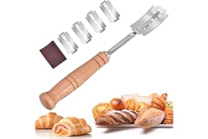 ZLXFT Taglierina per Pane Bread Lame,Taglierino per Pane,Coltello da Pane,Lama Pane,Coltello da Panettiere,Coltello per Segnare,per Cuocere, Intagliare Modelli di Pane Crudo