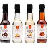 Nish Coffee Caramel, Vanilla, Chocolate, White Chocolate Flavored Syrup Set of 4 4x250 Milliliters
