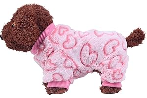 Barrageon Cani Pigiama Inverno Animale Domestico Abiti Gatti Pullover Leggero Cappotto Felpe Con Cappuccio Caldo Morbido Carino Piccolo (Rosa-XL)
