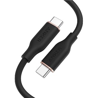 Anker Type C to Type C 100W Flow Cable, 3ft Black, Powerline III Flow Cable, Super Fast Charging Cable (50% Charge in 30 mins), 25X More Durable, Data