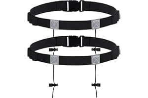 CIATBYYJ Triathlon Startnummernband,Verstellbar Laufgürtel mit Nummernhalter,Elastisch Marathon Startnummernband,Running Belt mit 6 Gel-Halter,Geeignet für Triathlon Marathon Radfahren Laufen