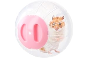 HEAVENLIFE Palla per Criceto, Palla da Corsa per Criceti Trasparente, 14,5cm, Palla Fitness per Criceto Plastica, Ruota di Corsa per Piccoli Animali, Roditori, Nano Gerbilli, Hamster Toys Alleviare Noia (rosa)