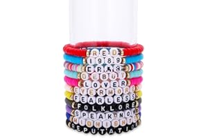 Lolileo 11PCS TS Bracelets, Assortis Aux Albums Friendship Bracelet, Bracelet D'amitié pour TS Fans, Colorés Bracelet Amitié pour Taylover, Taylover Inspirés de L'album Chanteur Concert Assortis